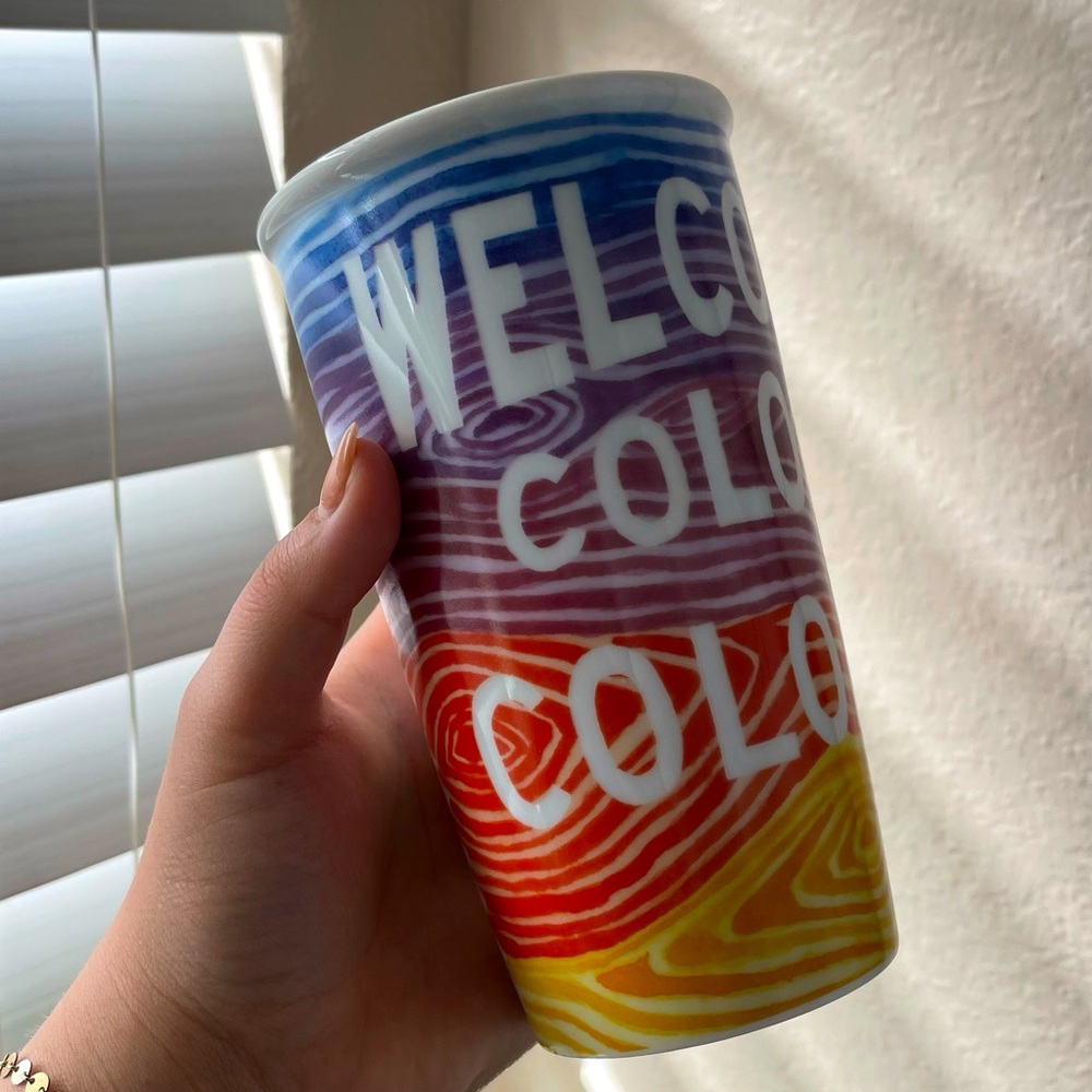 COLORFUL COLORADO STARBUCKS CUP 💛❤️💙